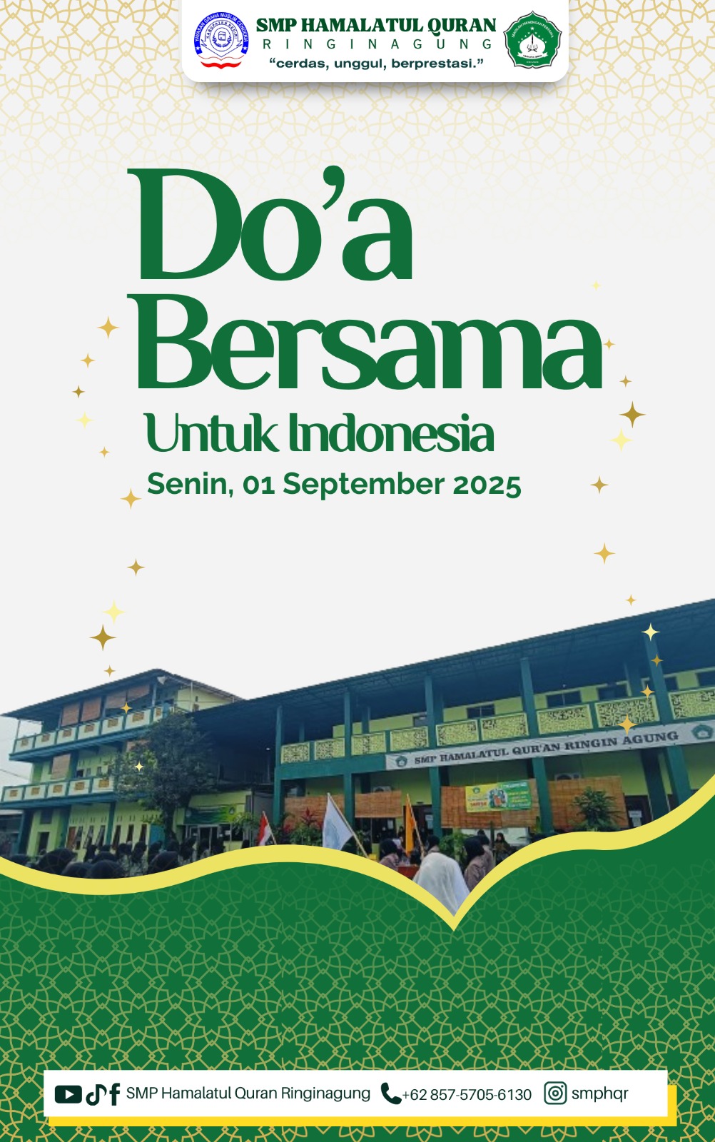 ✨🕌 “Di Tengah Ramainya Demo, Santri SMP Hamalatul Qur’an Ringinagung Gelar Doa Bersama untuk Indonesia Damai”